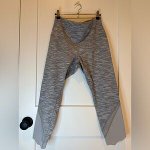 Lululemon Wunder Under Crop High Rise Scallop Hem Leggings Gray Size L